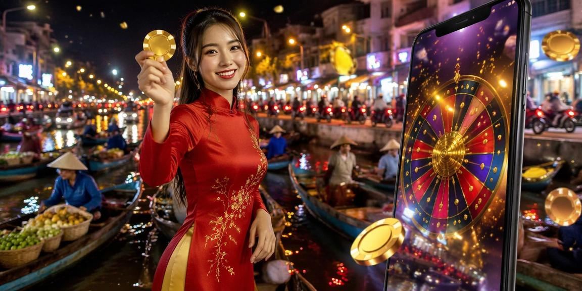 Bàn Roulette sang trọng tại Cần Thơ với hình ảnh áo dài truyền thống Việt Nam