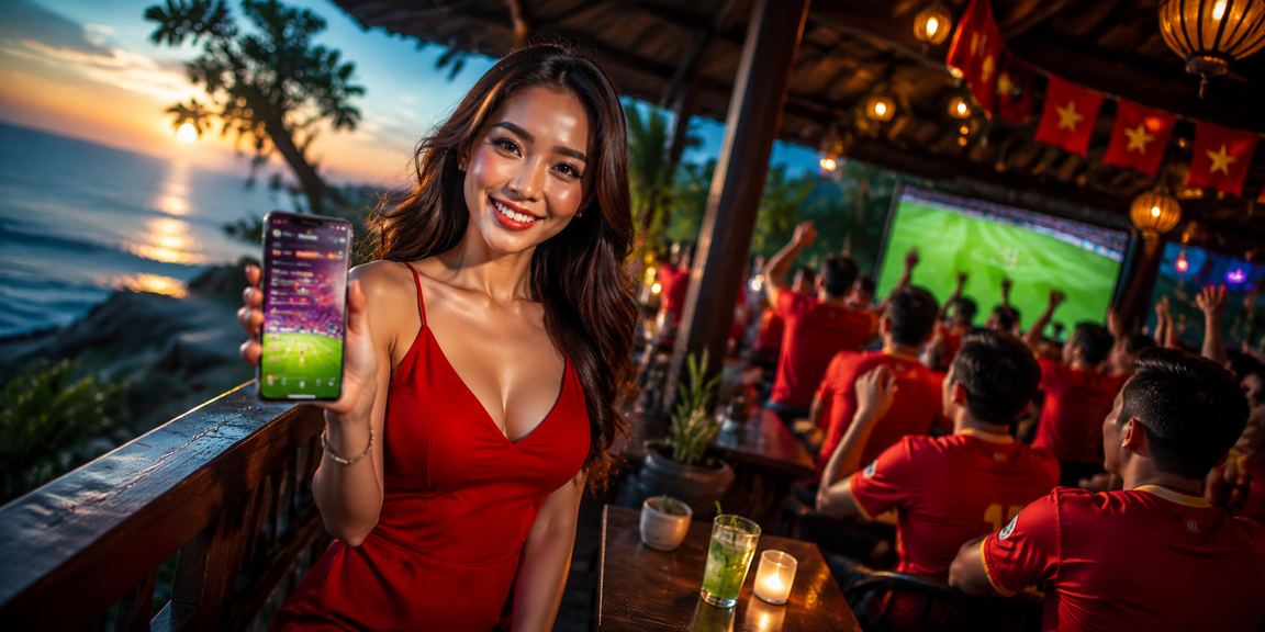 Người hâm mộ bóng đá tại Đà Lạt thư giãn và theo dõi trận đấu trên bãi biển